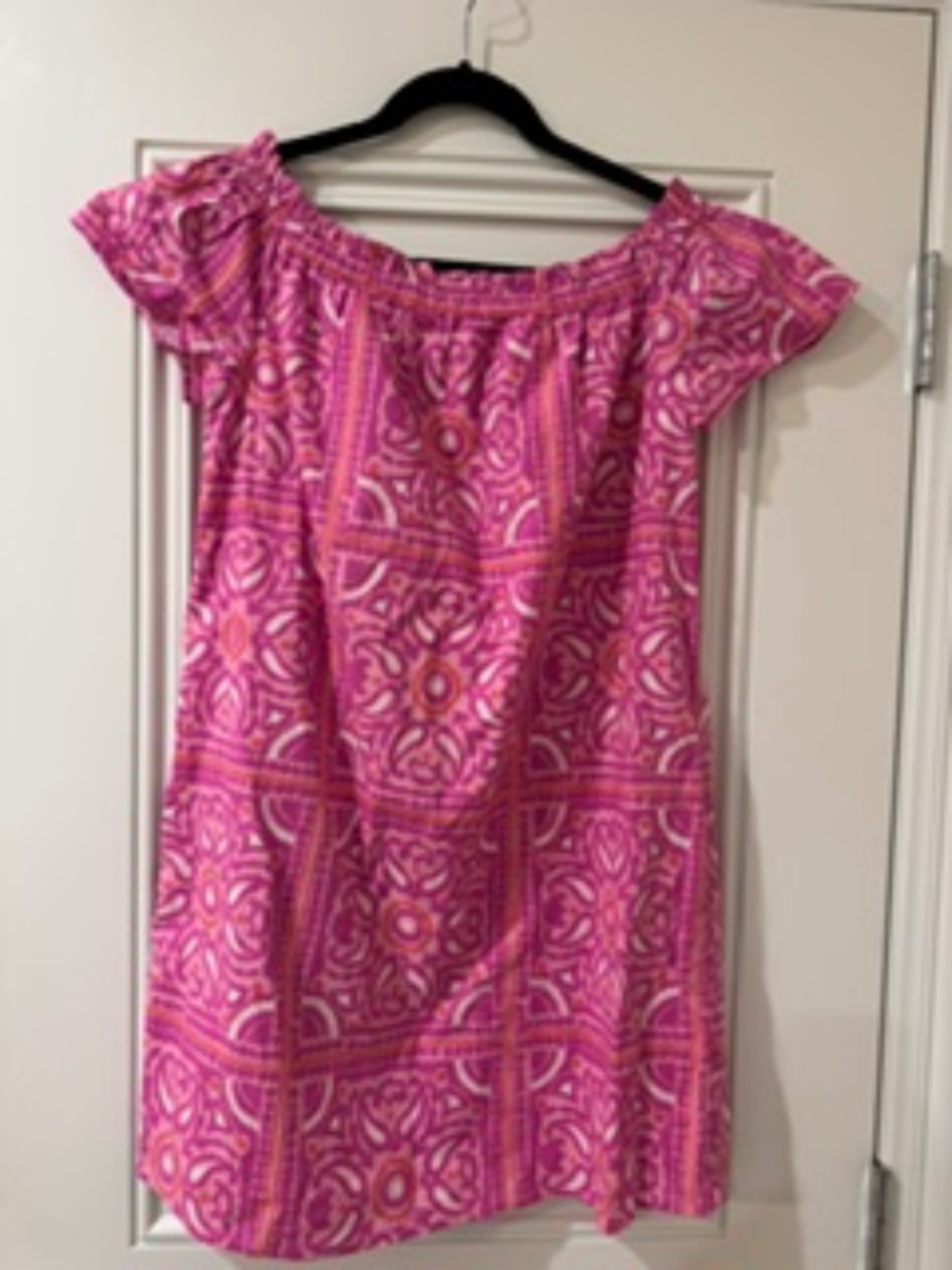 Worn TWICE! EUC Vineyard Vines Pink Off-the-Shoulder Dress, Medium, $99